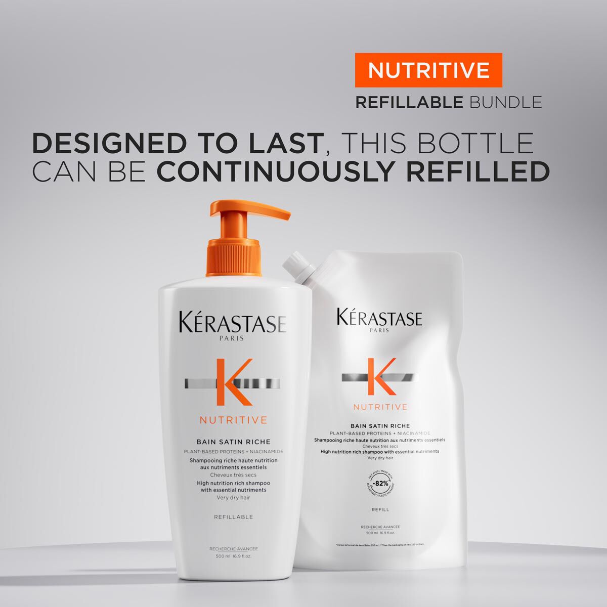 KERASTASE NUTRITIVE BAIN SATIN RICHE SHAMPOO FOR VERY DRY HAIR BUDNLE