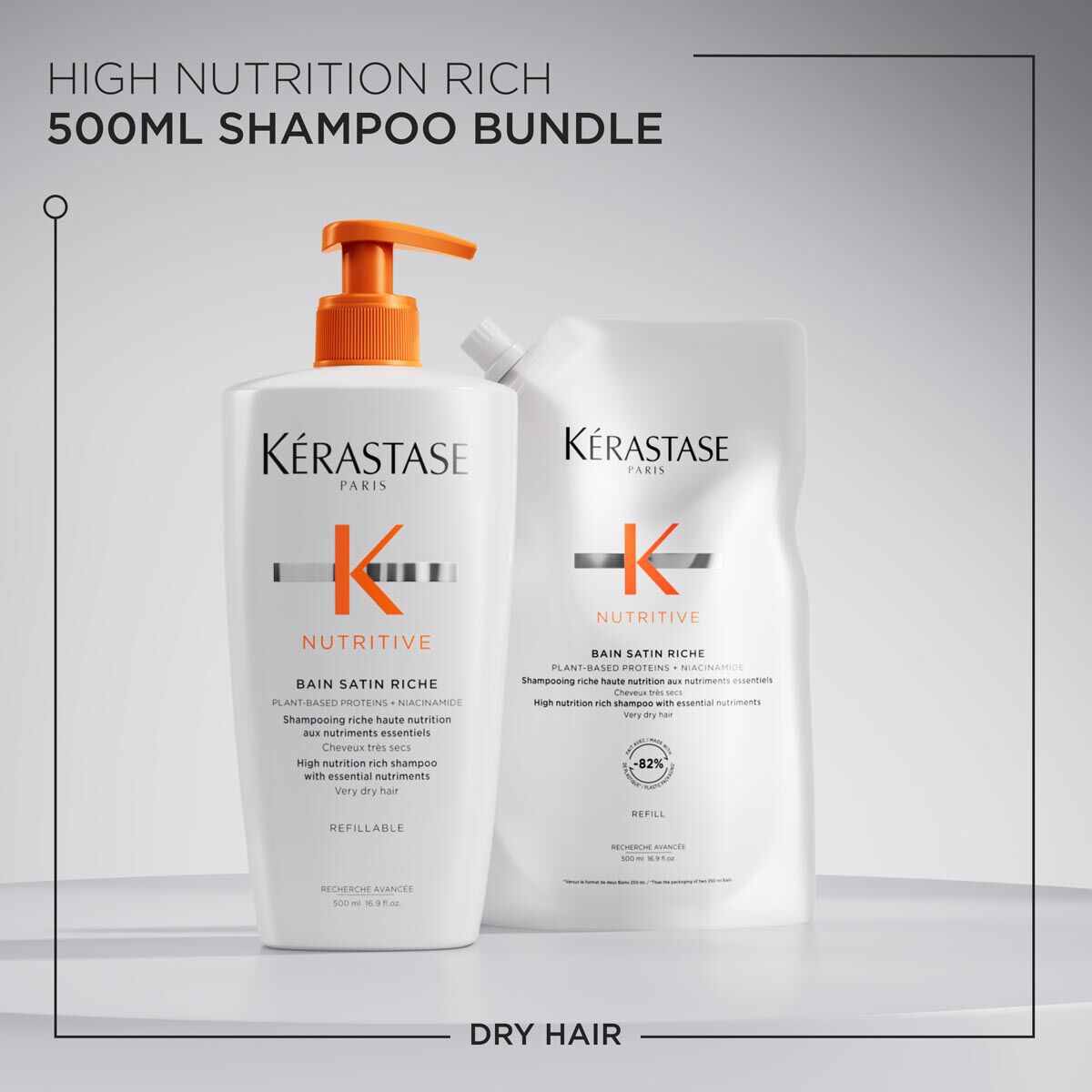 KERASTASE NUTRITIVE BAIN SATIN RICHE SHAMPOO FOR VERY DRY HAIR BUDNLE
